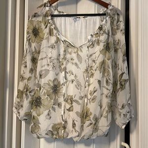 Rosemarine Floral Peasant Top